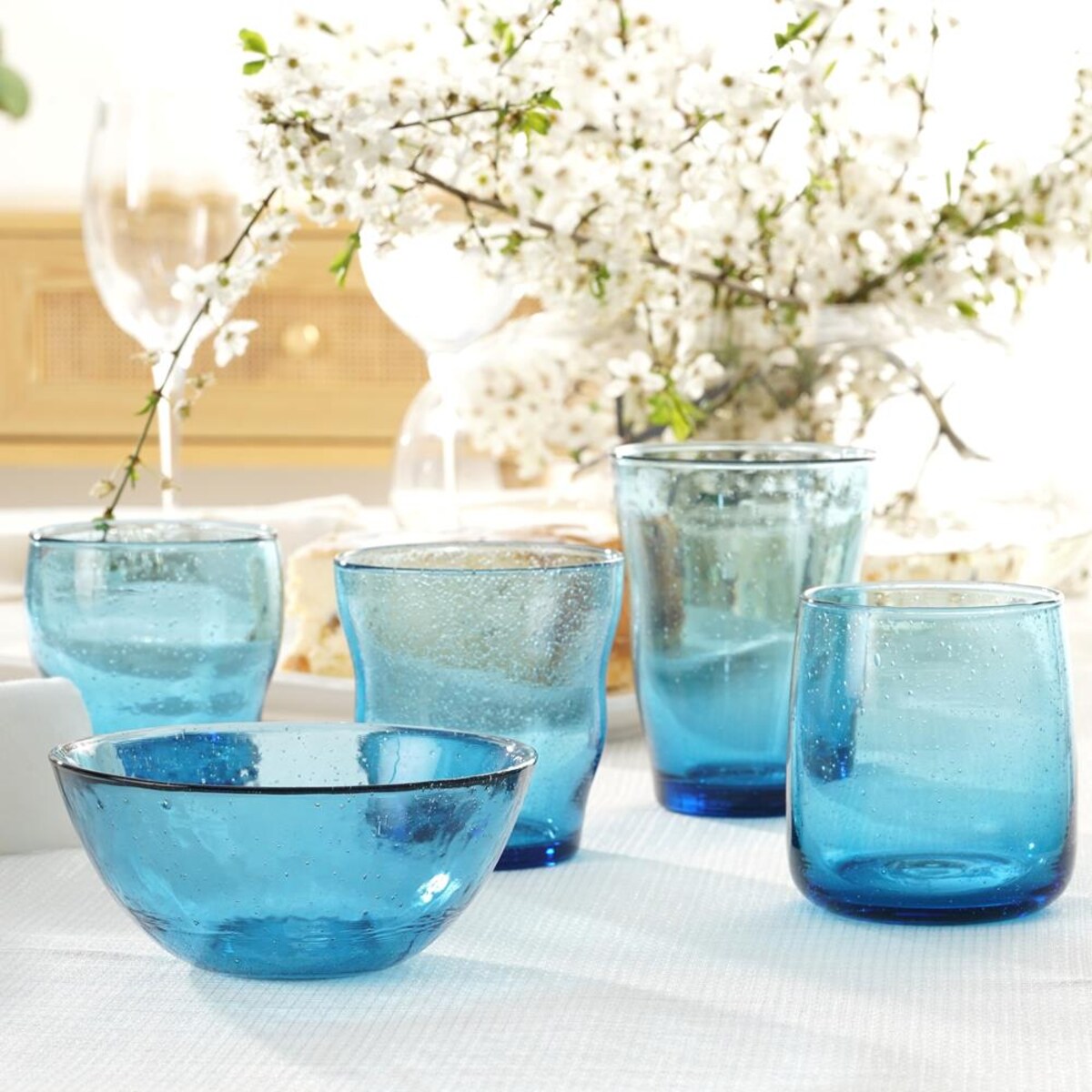 VILLA ITALIA Szklanka granatowa 330 ml PERLATO