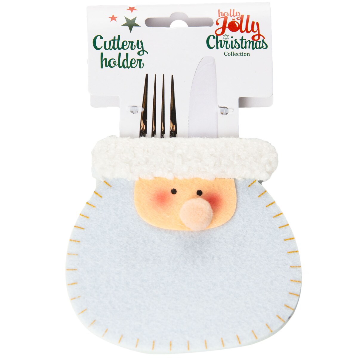 Świąteczna Kieszonka Etui Pokrowiec Na Sztućce Filc Mikołaj 11X15 Cm