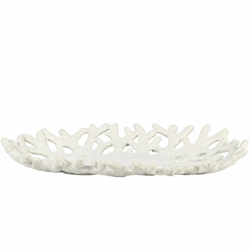 PATERA NA OWOCE BIAŁA RAFA KORALOWA marynistyka do domu duża ozdoba prezent