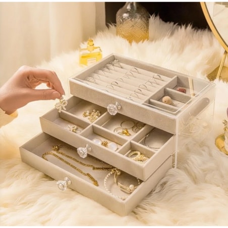 Szkatułka na biżuterię kuferek organizer pudełko PREZENT KOBIET MAMA box