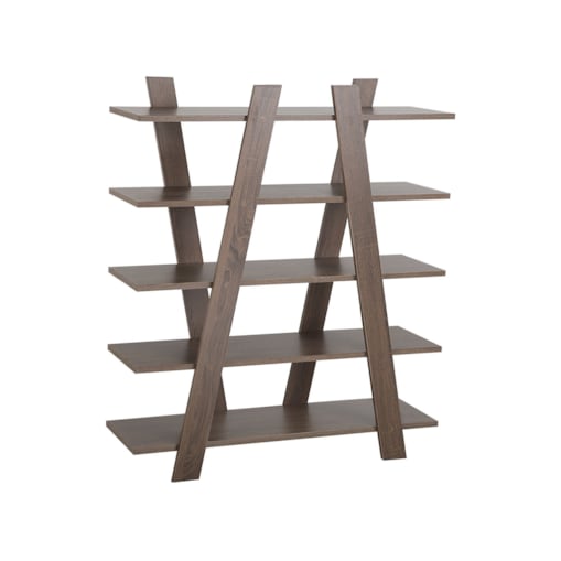 Regał 5 półek ciemne drewno ESCALANTE