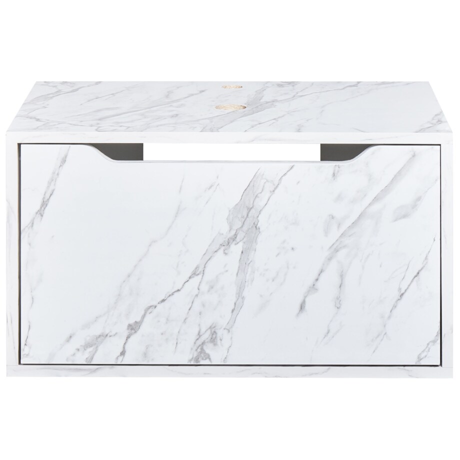 Wisząca szafka pod umywalkę PETROLINA 60 cm Biały marmur