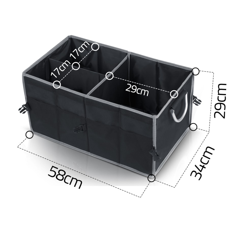 Organizer torba do bagażnika samochodu auta kufer skrzynia na rzepy Humberg