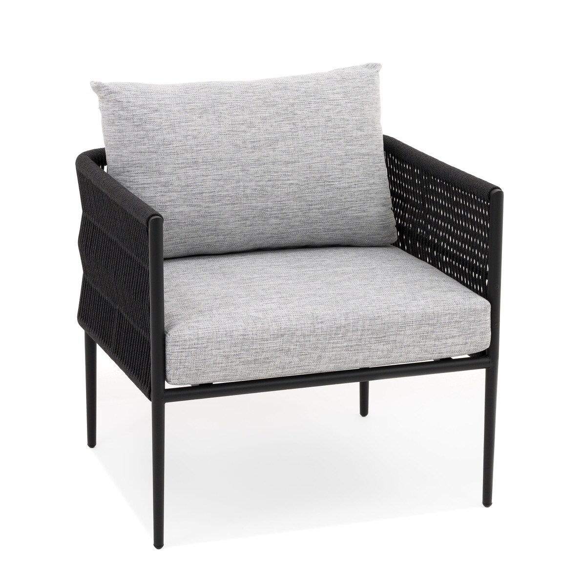 Zestaw mebli ogrodowych taras nowoczesne aluminiowe BELIZE czarno szare