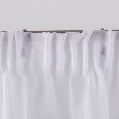 Lambrekin łuk Lily z koronką 290x80 biały