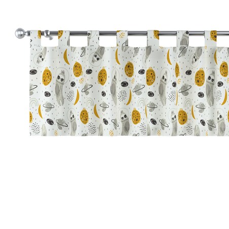 Lambrekin na szelkach 130x40 biało-szara