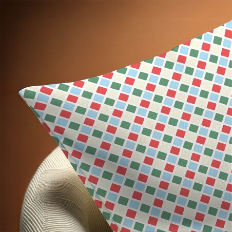 Poduszka świąteczna - Świąteczna kratka 40x60 cm