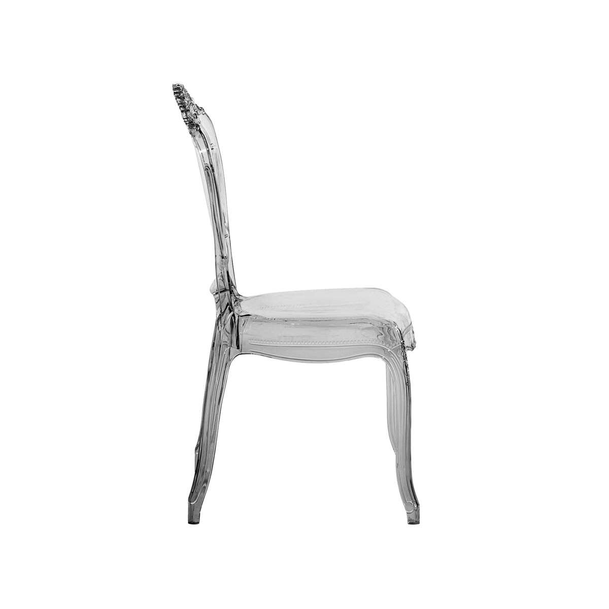 Zestaw 2 krzeseł do jadalni przezroczysty czarny VERMONT