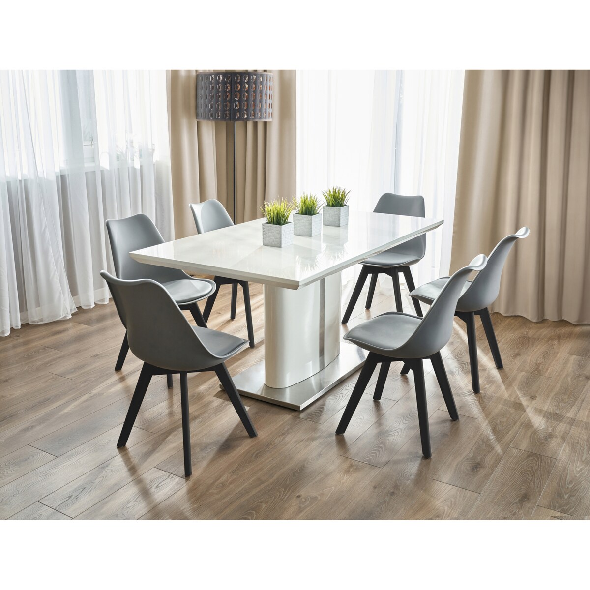 Krzesło kuchenne wygodne OSLO szare