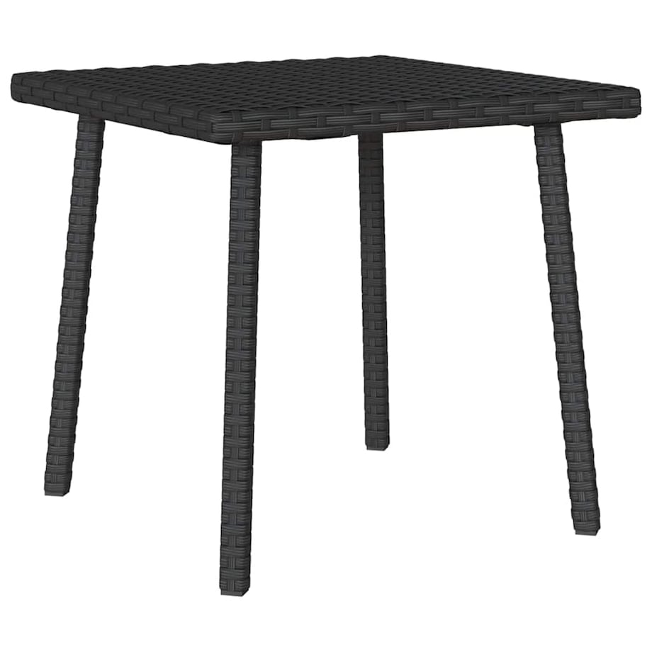 vidaXL Stolik kawowy ogrodowy prostokątny czarny 40x40x37cm polirattan
