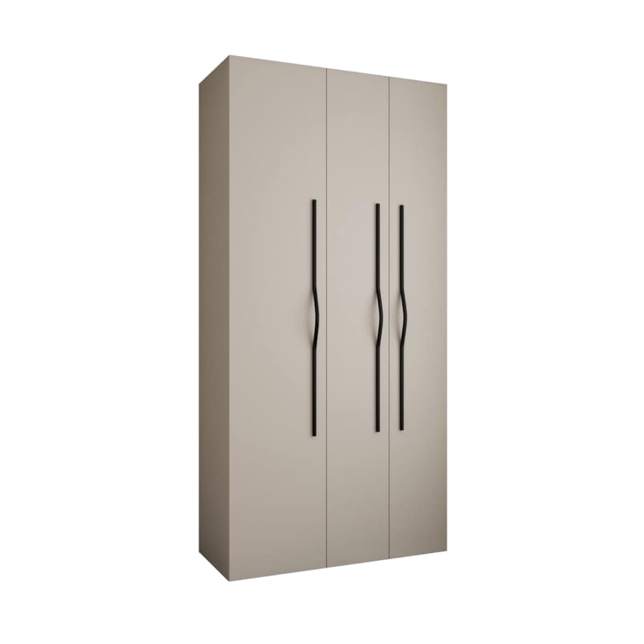 Szafa trzydrzwiowa Como 2 120 gł.50 kaszmir+czarny