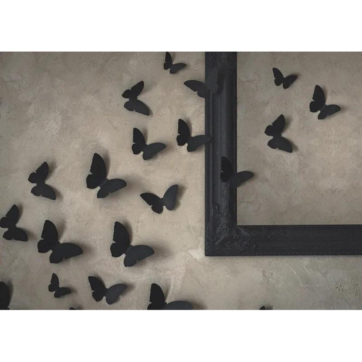 Dekoracja papierowa Ćmy, czarny, 6-12cm