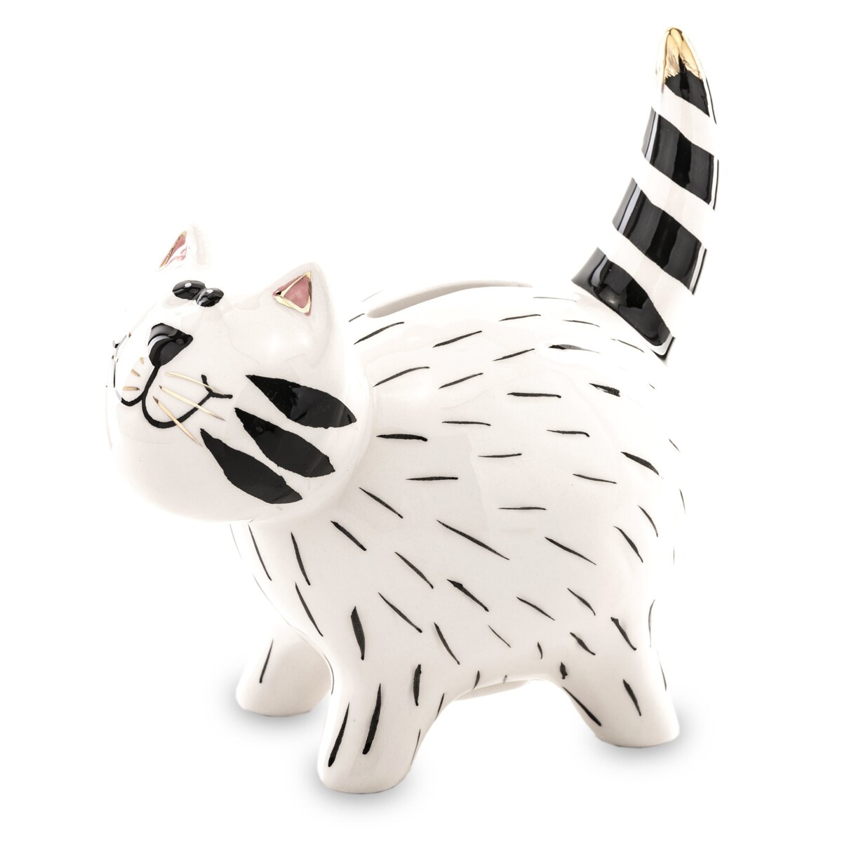 Skarbonka ceramiczna - 14,5x13x7,5 cm kotek GATTINO-2