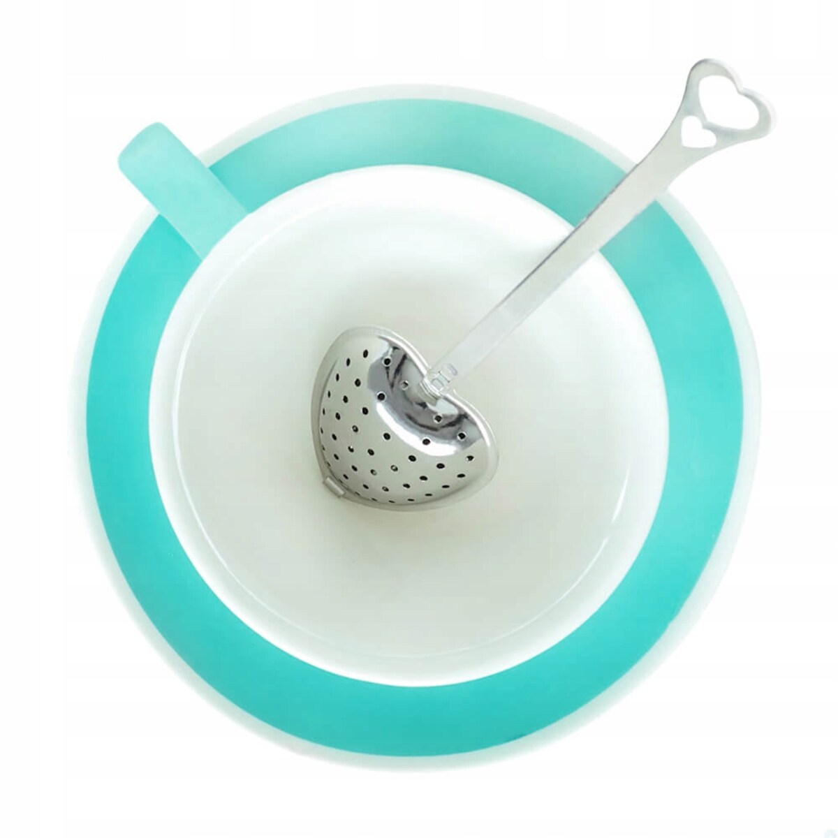 Piękny ozdobny zaparzacz serce uchwyt do herbaty sypanej ziół naparów