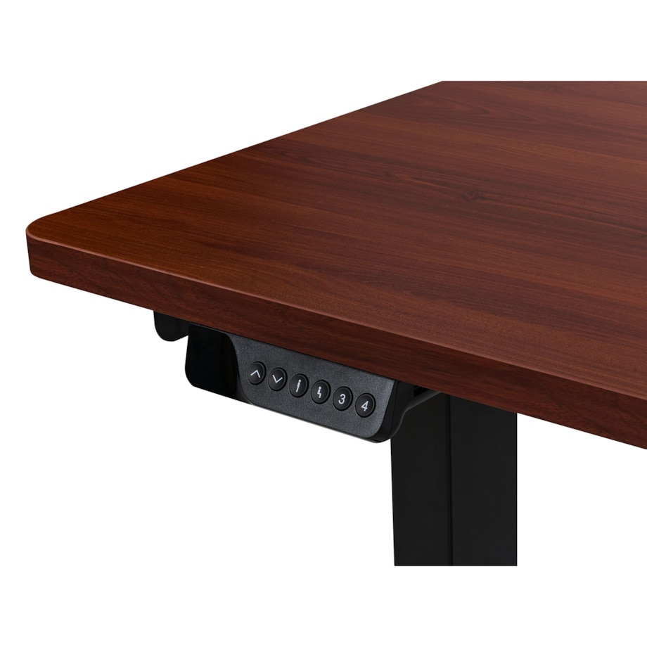 Biurko regulowane Elektryczny Prawostronny Ciemne drewno DESTINES