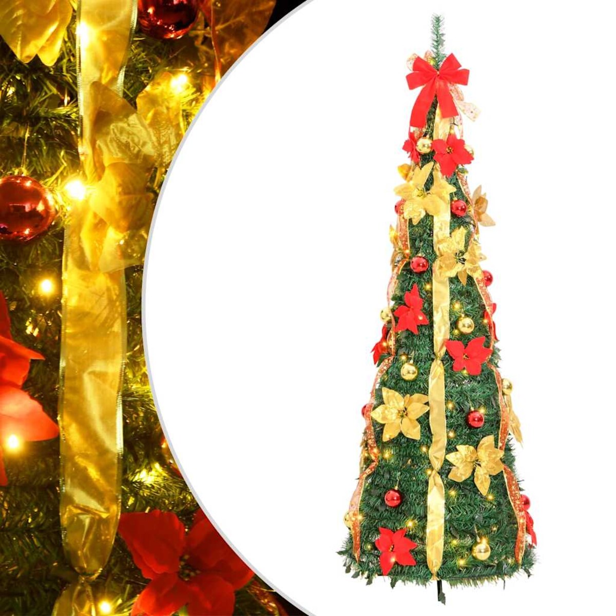 vidaXL Sztuczna choinka typu pop-up, 150 LED, zielona, 180 cm