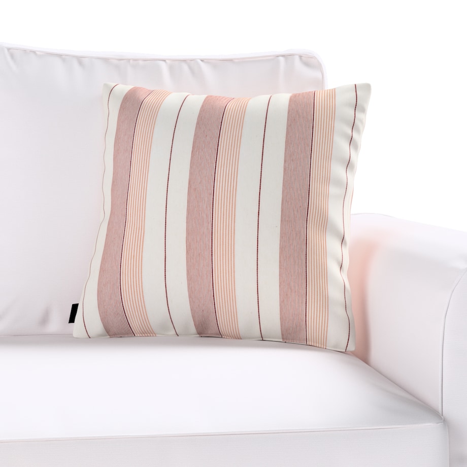 Poszewka Kinga na poduszkę 50x50 czerwone pasy