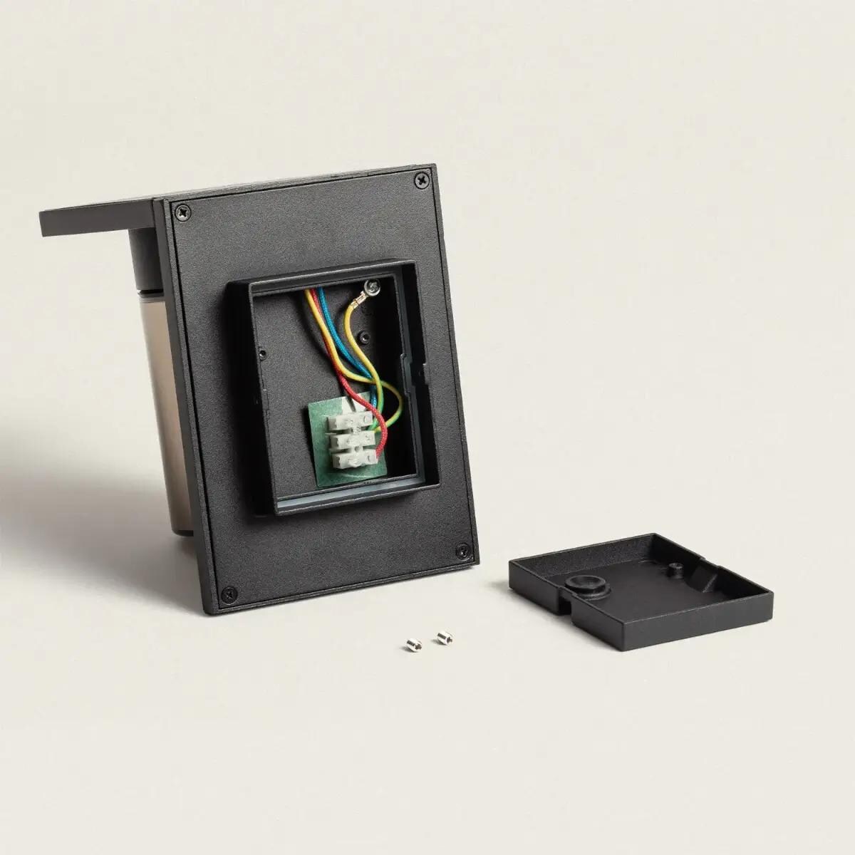 Minimalistyczny kinkiet Gardena Moderno ABR-KZP2-E27 Abruzzo wokół domu IP54 czarny