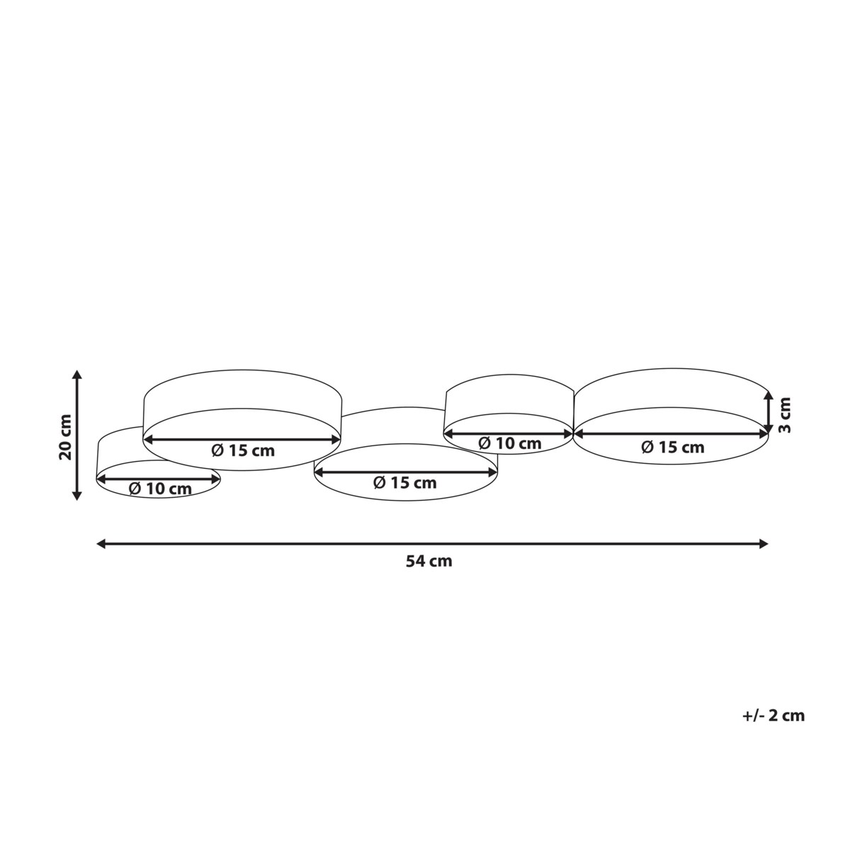 Lampa sufitowa LED 5-punktowa metalowa złota LUGA