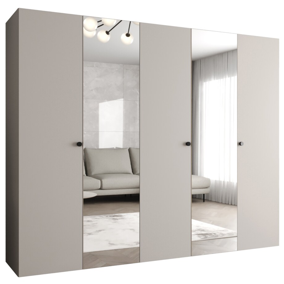 Szafa uchylna otwierana PARMA 2 250 wys. 202 cm Kaszmir + u. Czarny