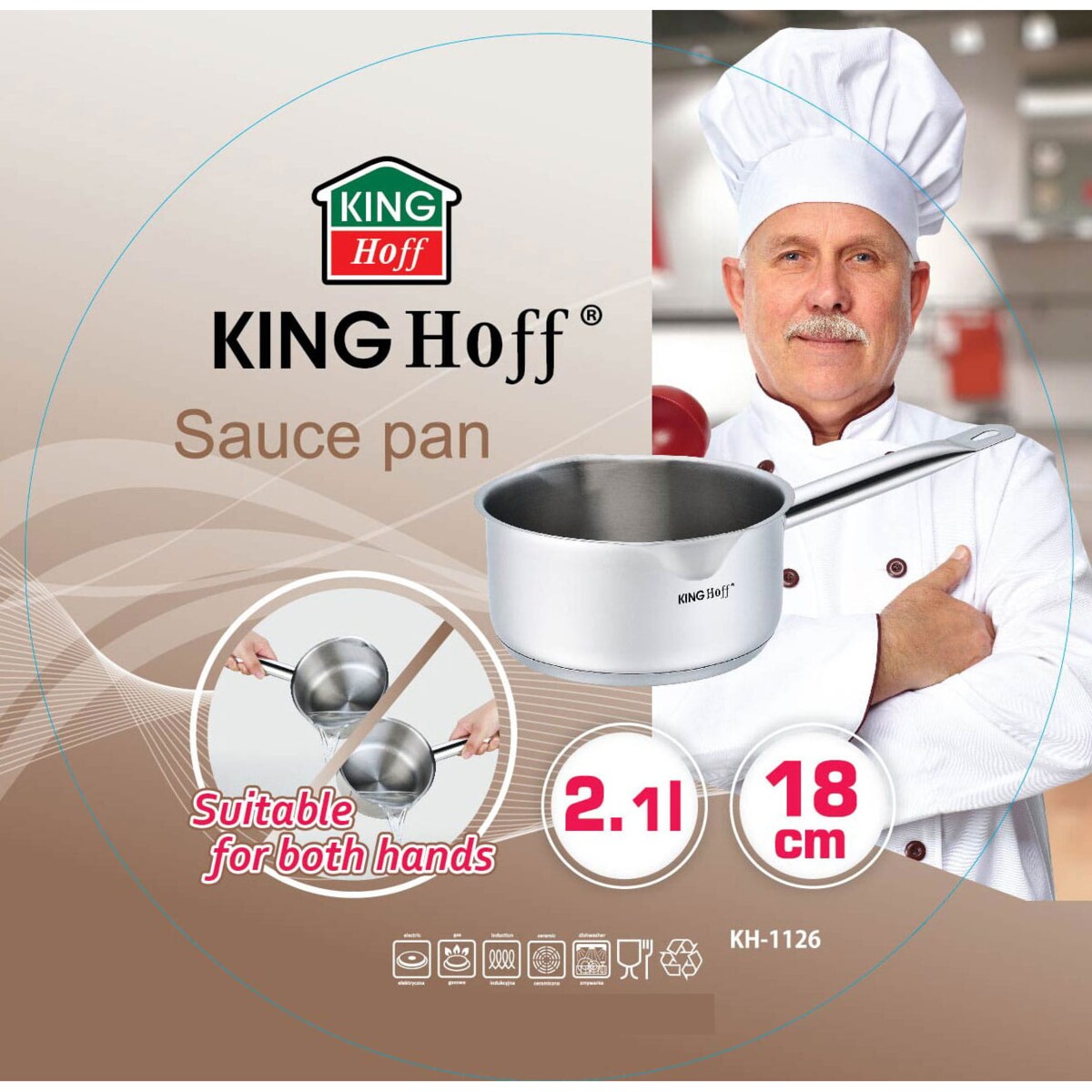 Rondel Stalowy Do Sosów Kinghoff 18Cm Kh-1126