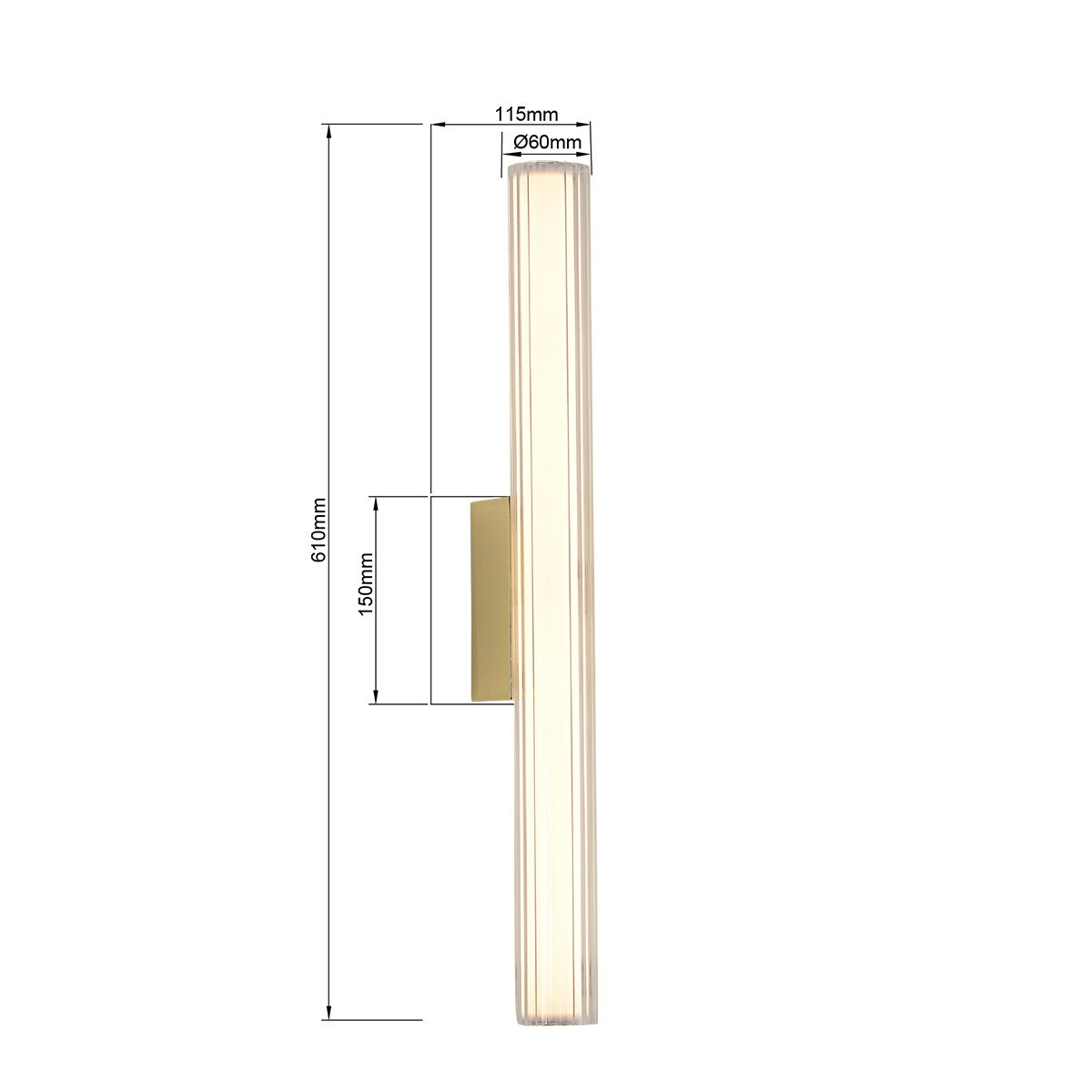 Kinkiet Light Prestige Linea transparentny LED CCT 3000K/4000K/6000K (regulowana) 1 szt.