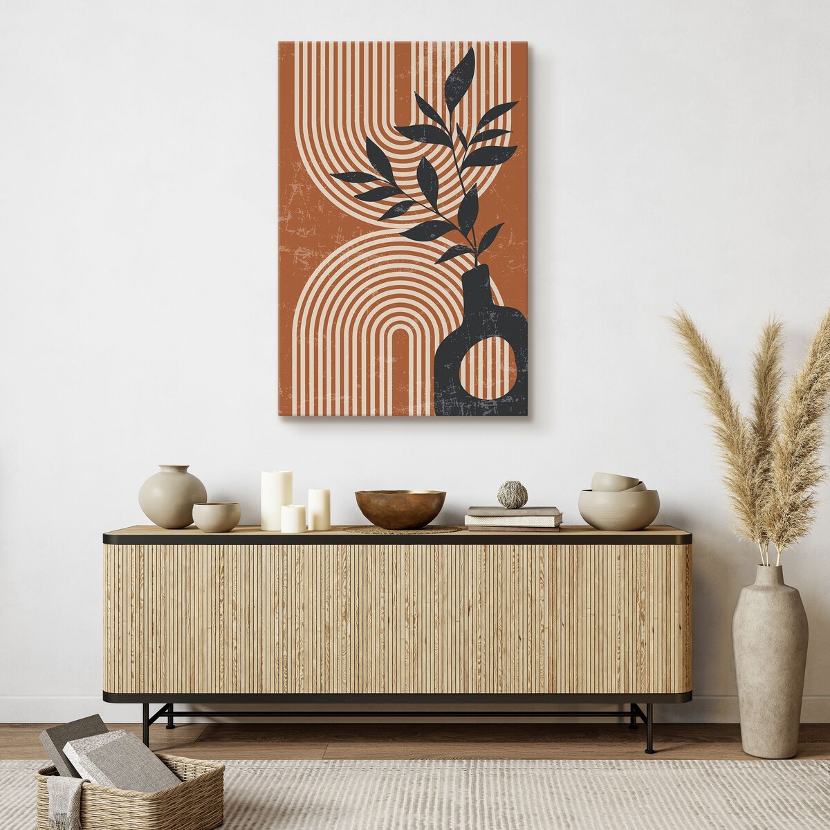 Obraz Gałązki w Wazonie Boho 80x120cm