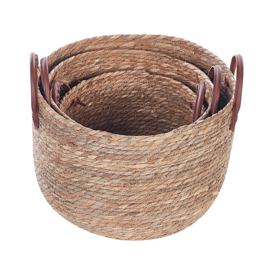 Zestaw 3 koszy z trawy morskiej naturalny SAYJAR