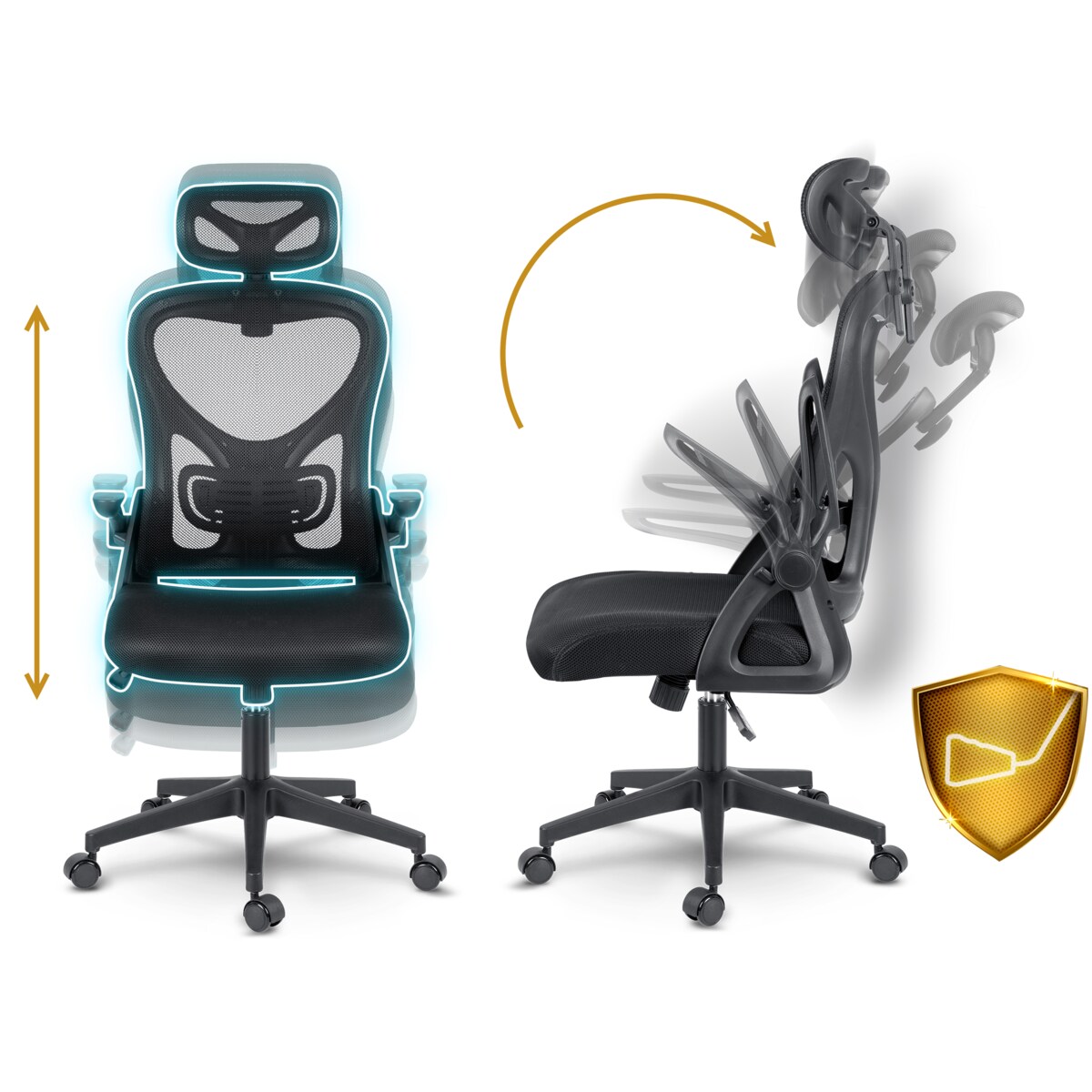 Fotel biurowy regulowany obrotowy mikrosiatka Sofotel