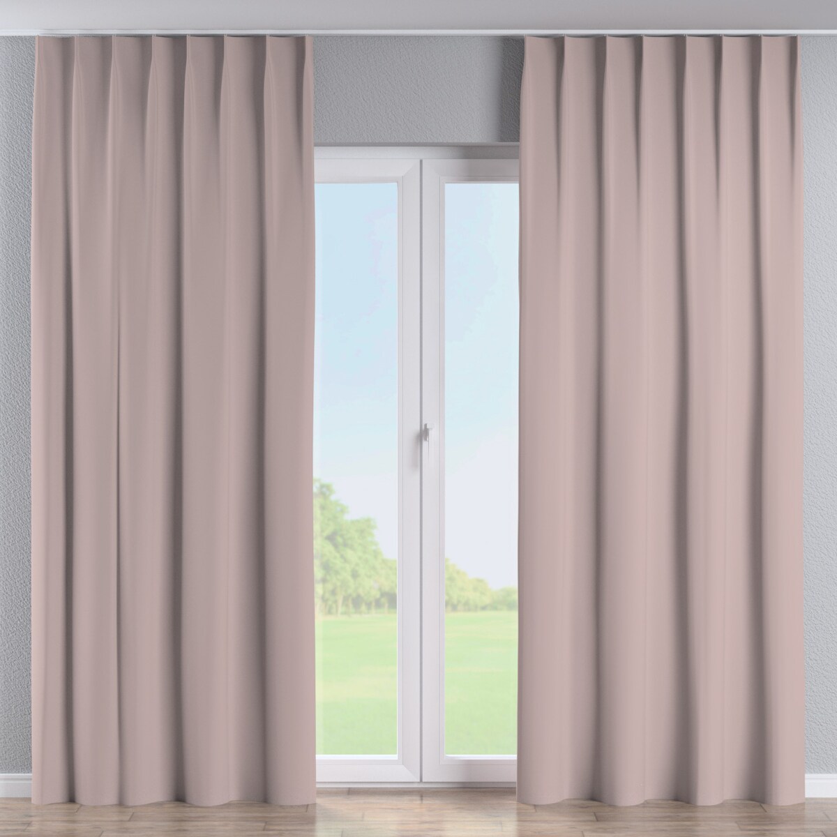 Zasłona na haczykach flex pojedynczych 130x245 różany beż