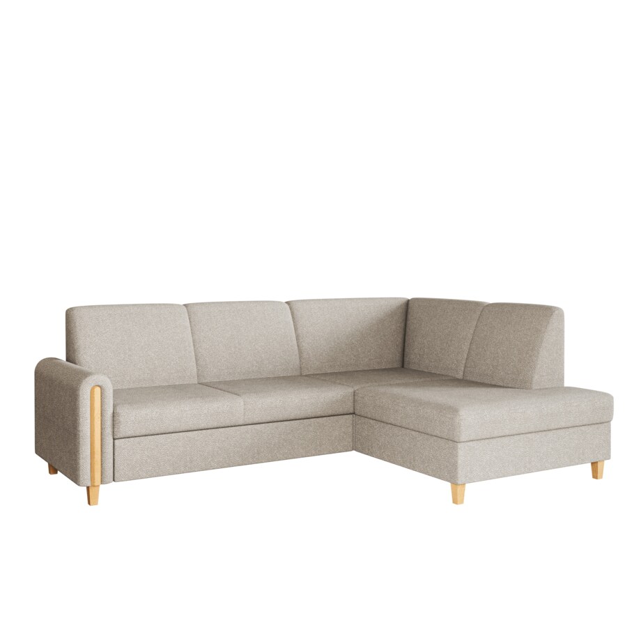 Rozkładany narożnik FLORA w tkannie bubble prawostronny- beżowy