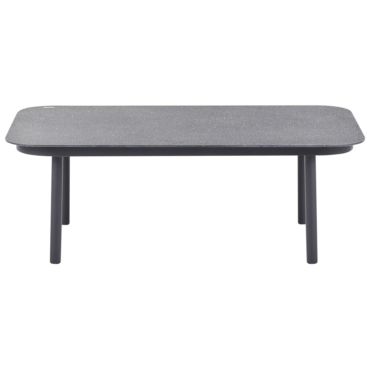 Sofa ogrodowa ze stolikiem dla 4 osób POLLINA Metal Czarny