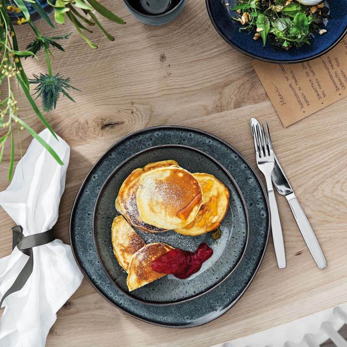 Miseczka płaska S Lave gris zielona Like, 22 x 21 x 4.2 cm, Villeroy & Boch