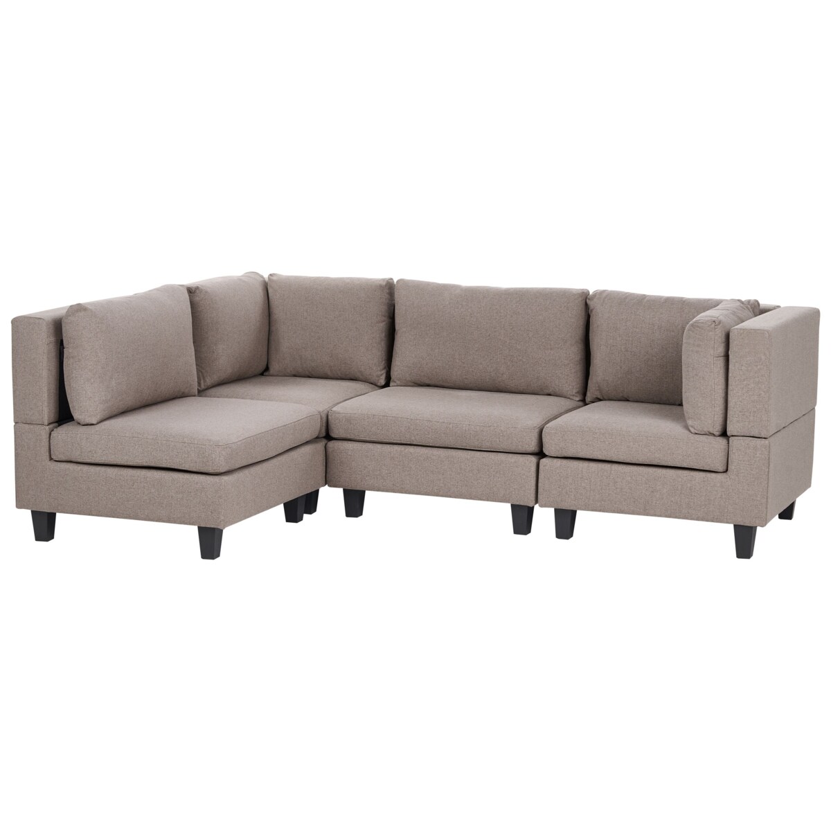 Tapicerowany prawostronny narożnik modułowy 4-osobowy brązowy UNSTAD