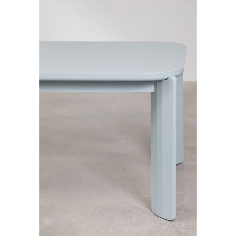 Stół jadalniany 200x100 cm z MDF Genewa glossy błękitny