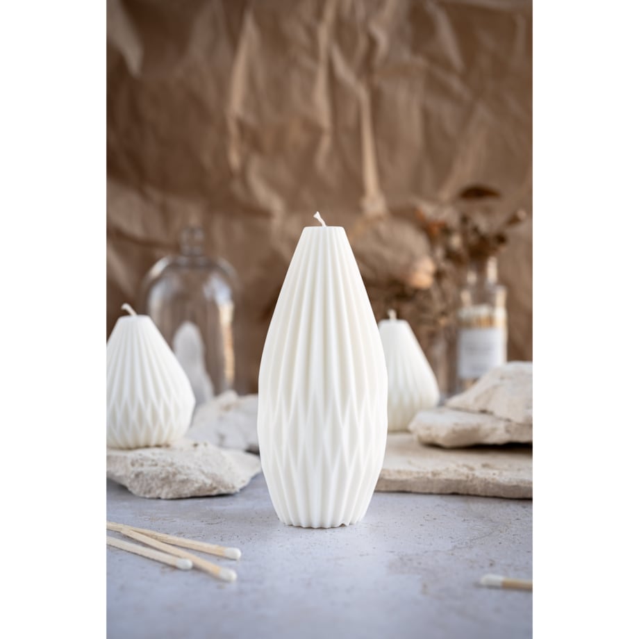 Świeca sojowa geometryczna Grusha L, 330 g, INSPIRA