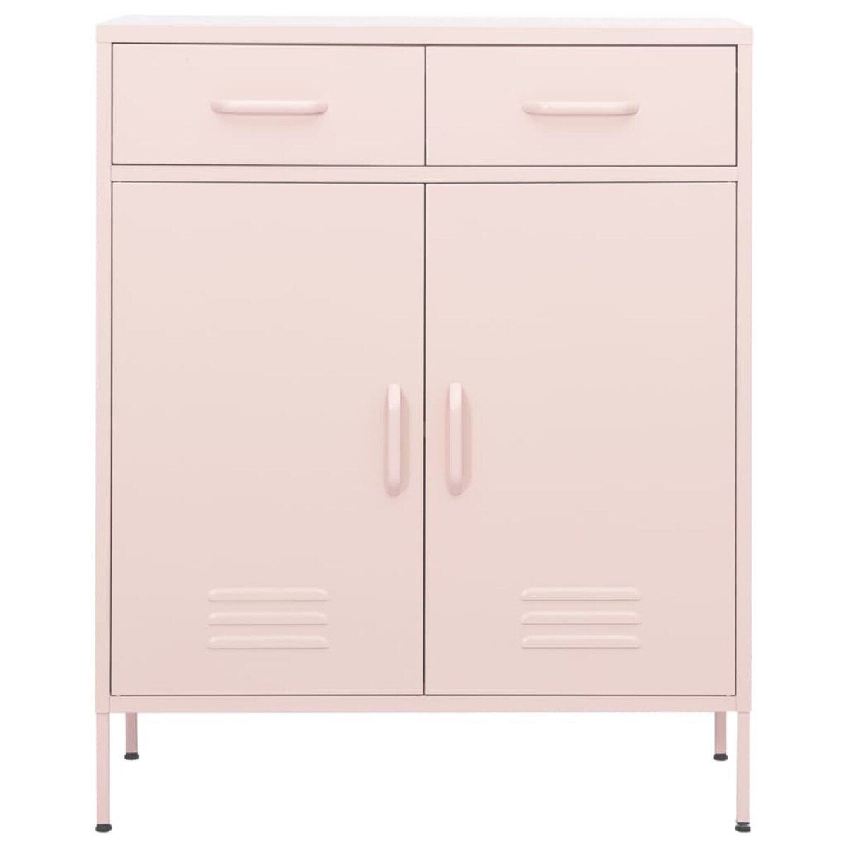 vidaXL Szafka, różowa, 80x35x101,5 cm, stalowa