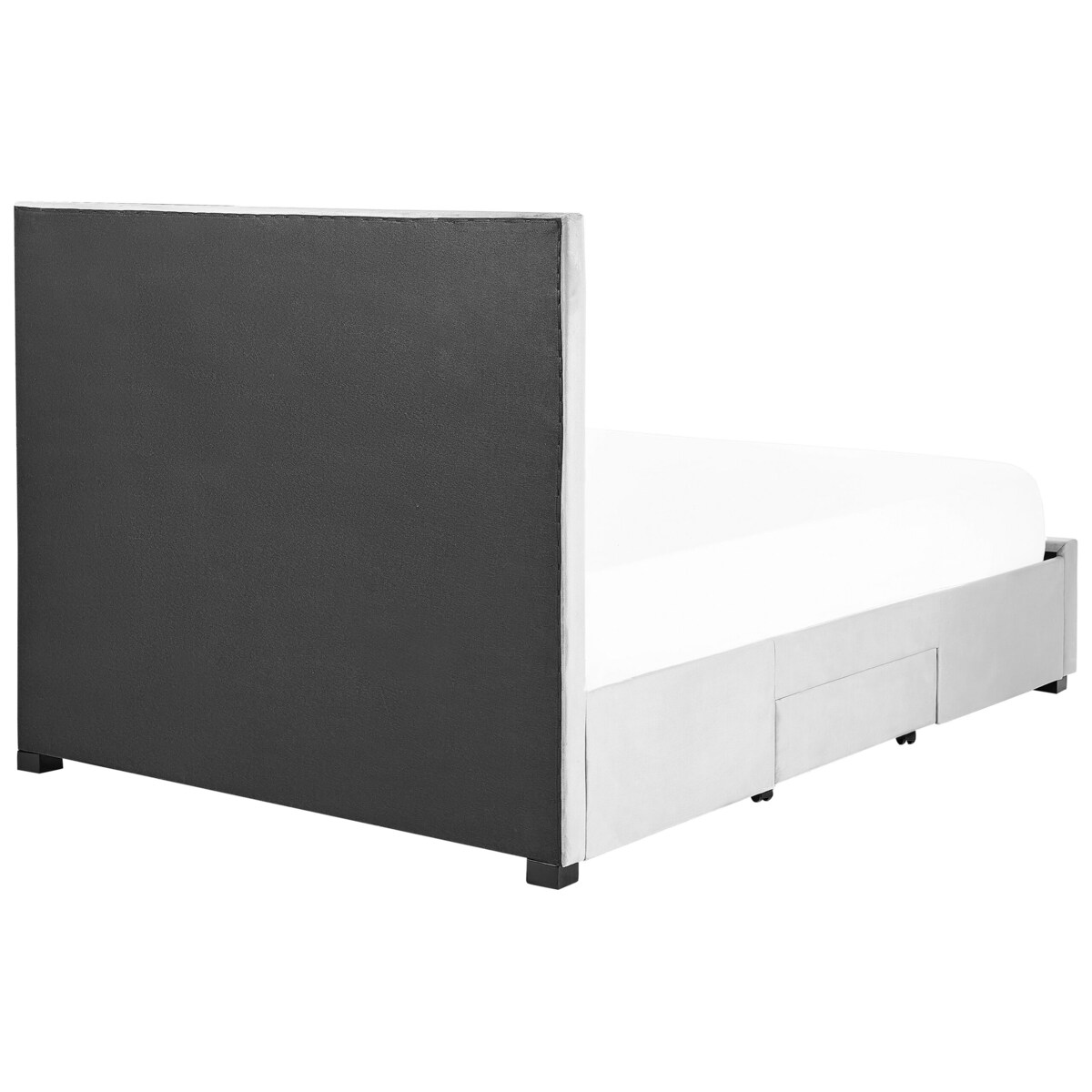 Łóżko welurowe 140 x 200 cm jasnoszare LIEVIN