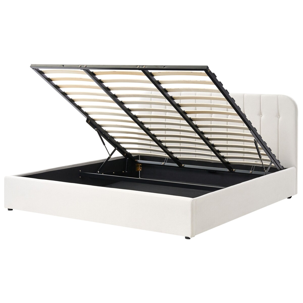 Łóżko z pojemnikiem CHALLANS 180 x 200 cm Złamana biel