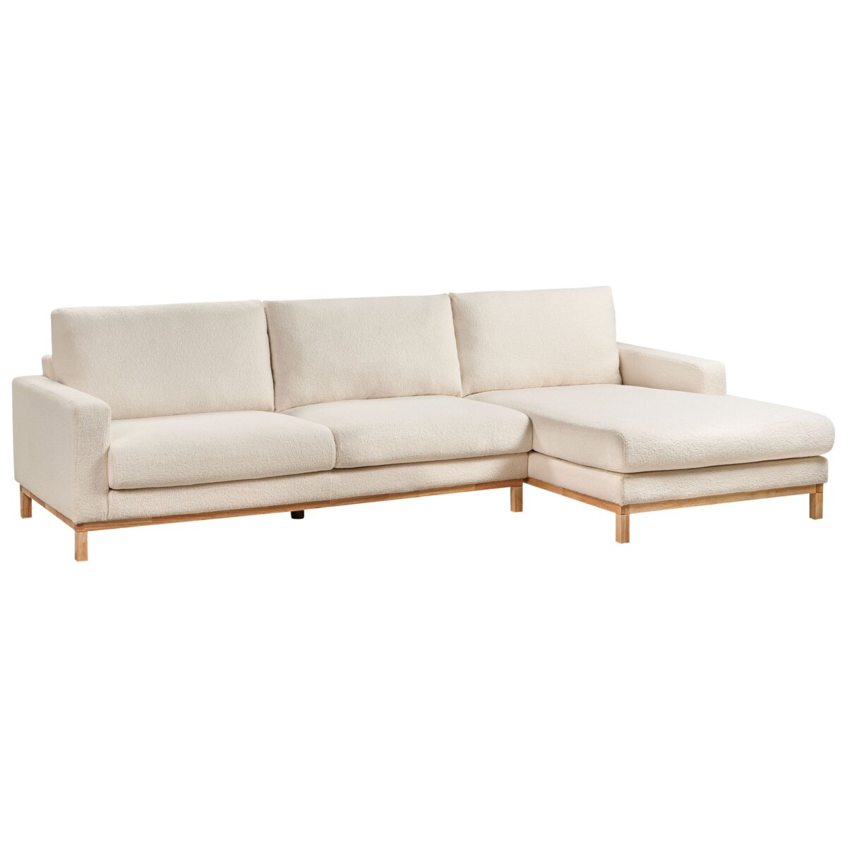 Narożnik dla 4 osób SIGGARD Boucle Biały Lewostronny