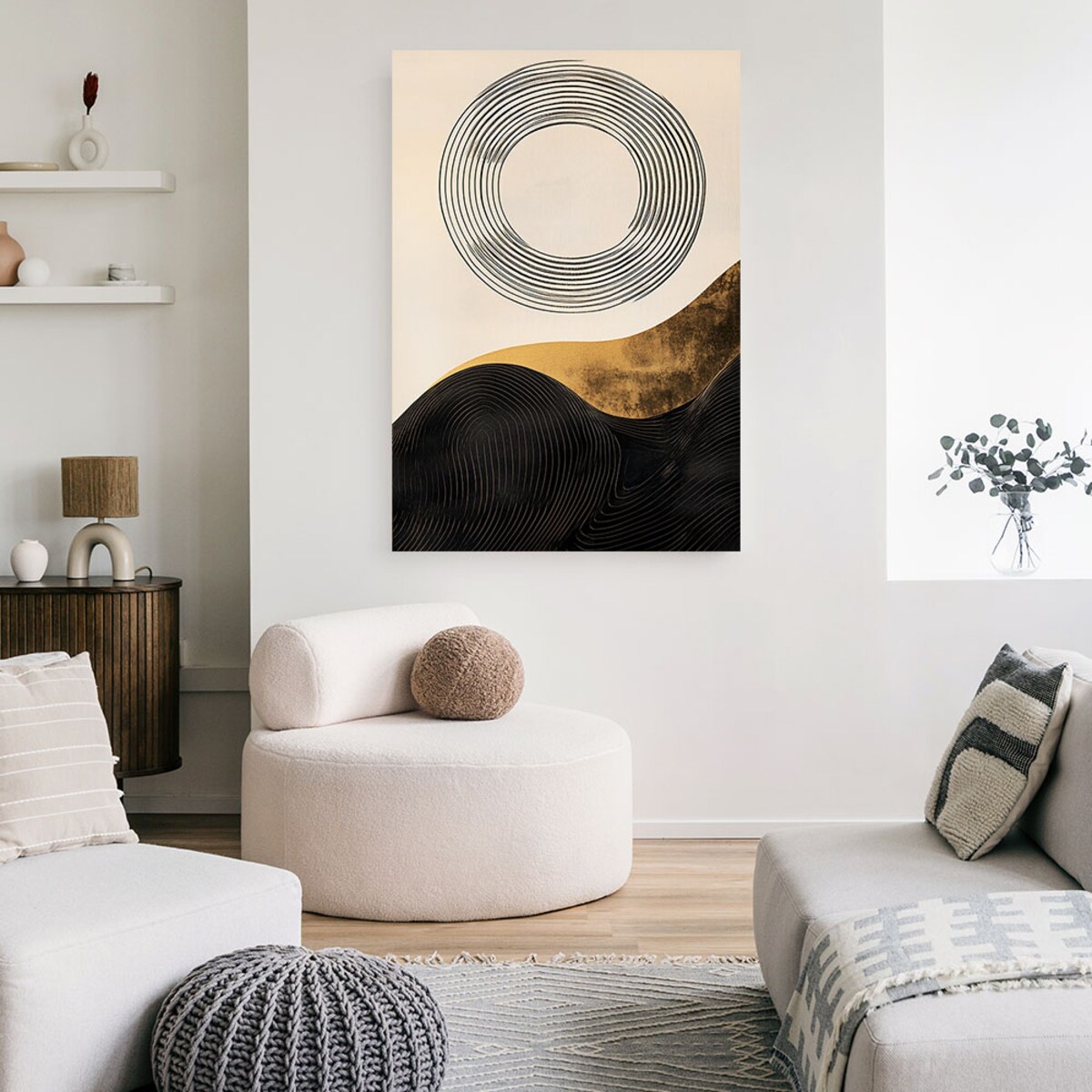 Feeby Obraz, Okrąg Linie Abstrakcja 40x60