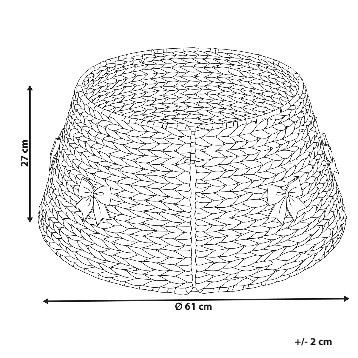Osłonka pod choinkę HINTTA 61 cm Naturalny