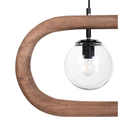 Lampa wisząca drewno mango ciemna AYENSU