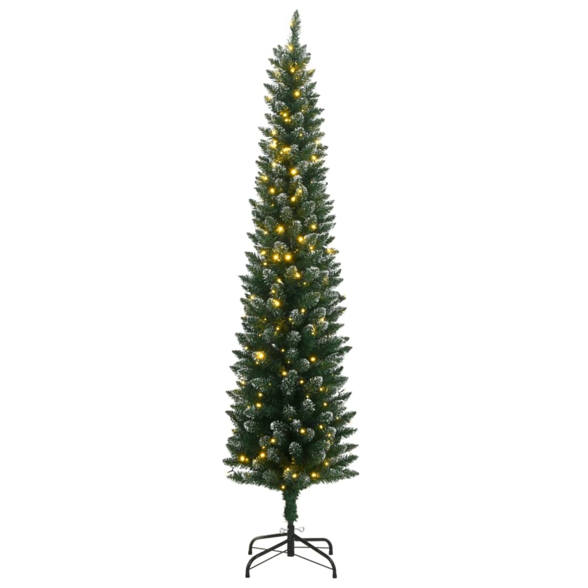 vidaXL Sztuczna, smukła choinka, 300 lampek LED, 180 cm