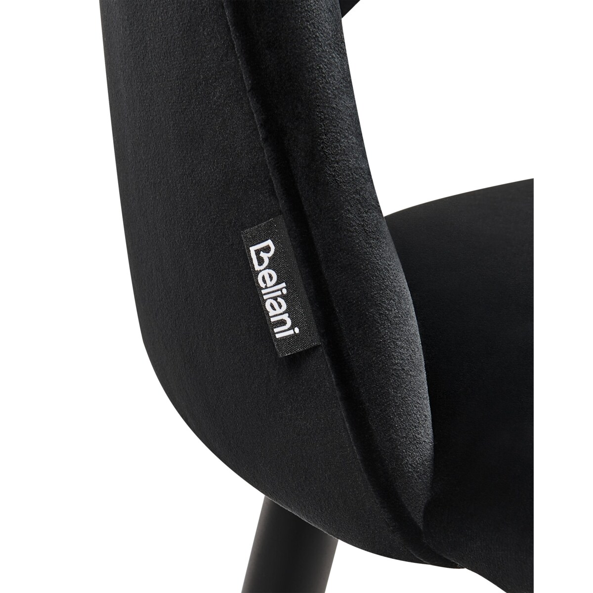 Zestaw 2 krzeseł do jadalni welurowy czarny MAGALIA