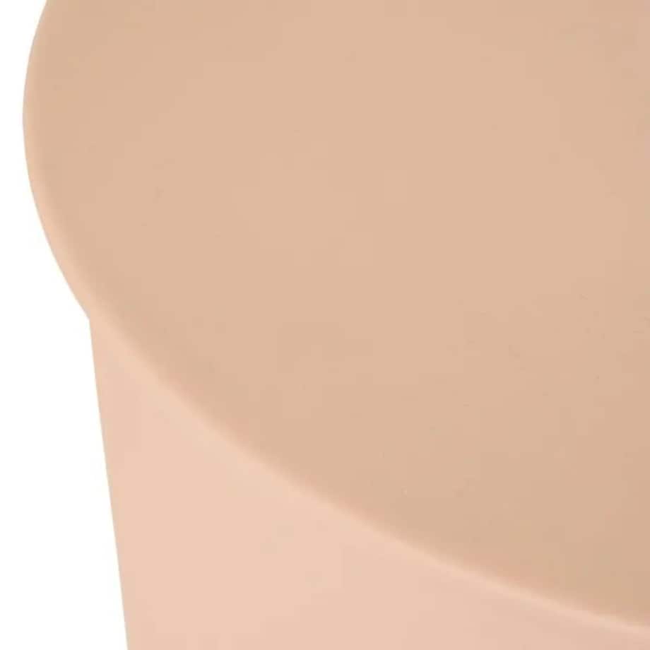 Stolik pomocniczy, boczny, Ø31 cm, metalowy, Palmoba, beżowy