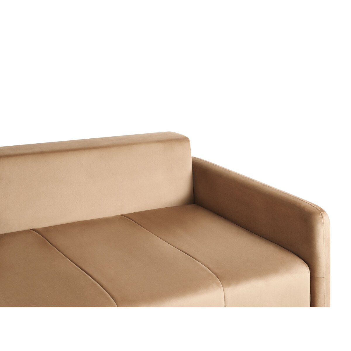 Sofa rozkładana dla 3 osób EGGE Welur Jasnobrązowy