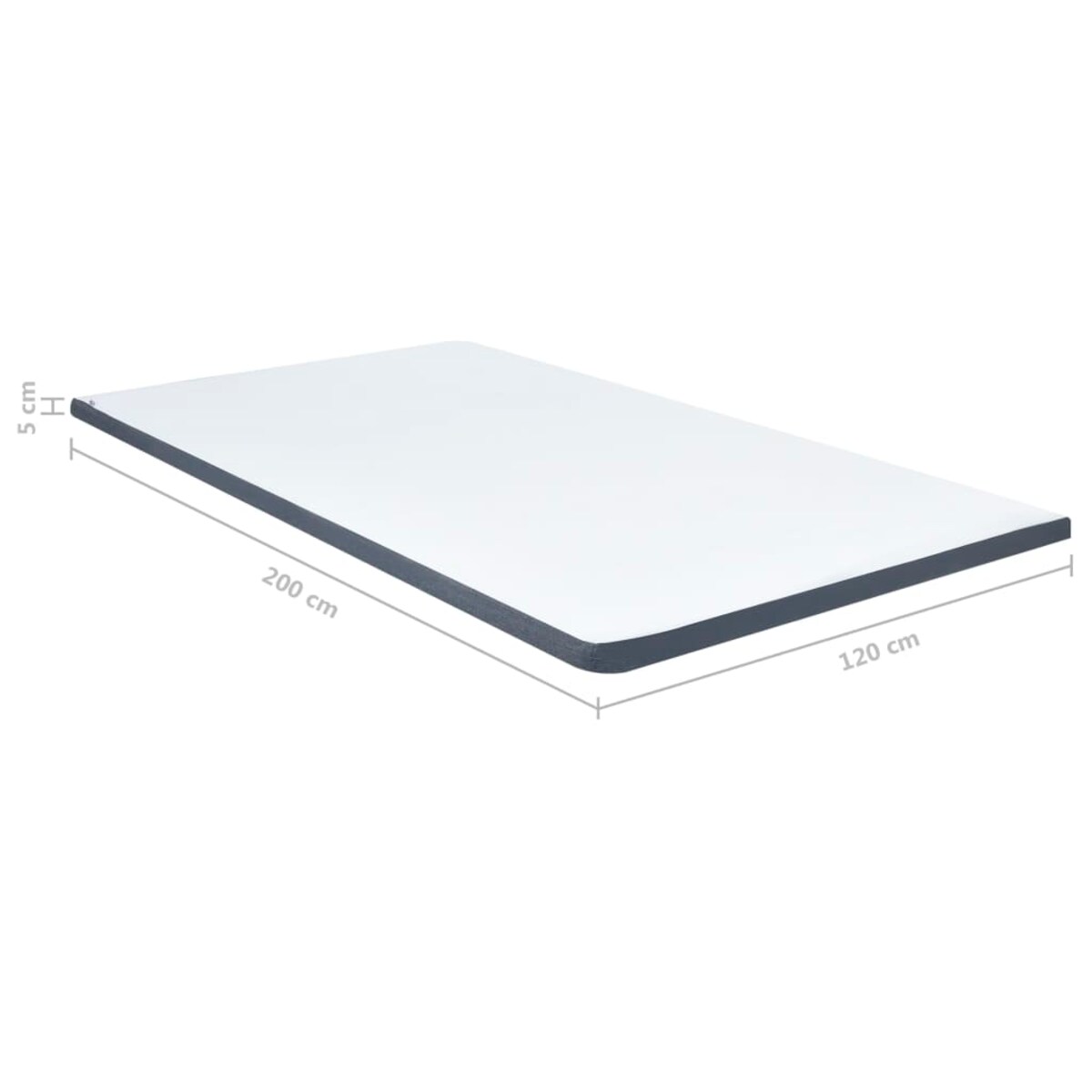 vidaXL Nakładka na materac sprężynowy, 200x120x5 cm, średnio miękki