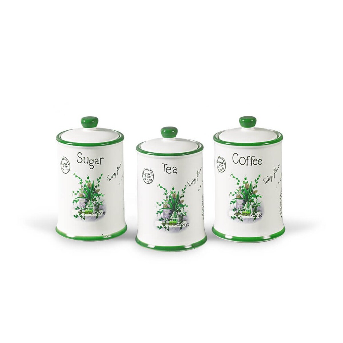 Maestro zestaw 3 pojemników ceramicznych na kawę, herbatę i cukier MR2006503CS