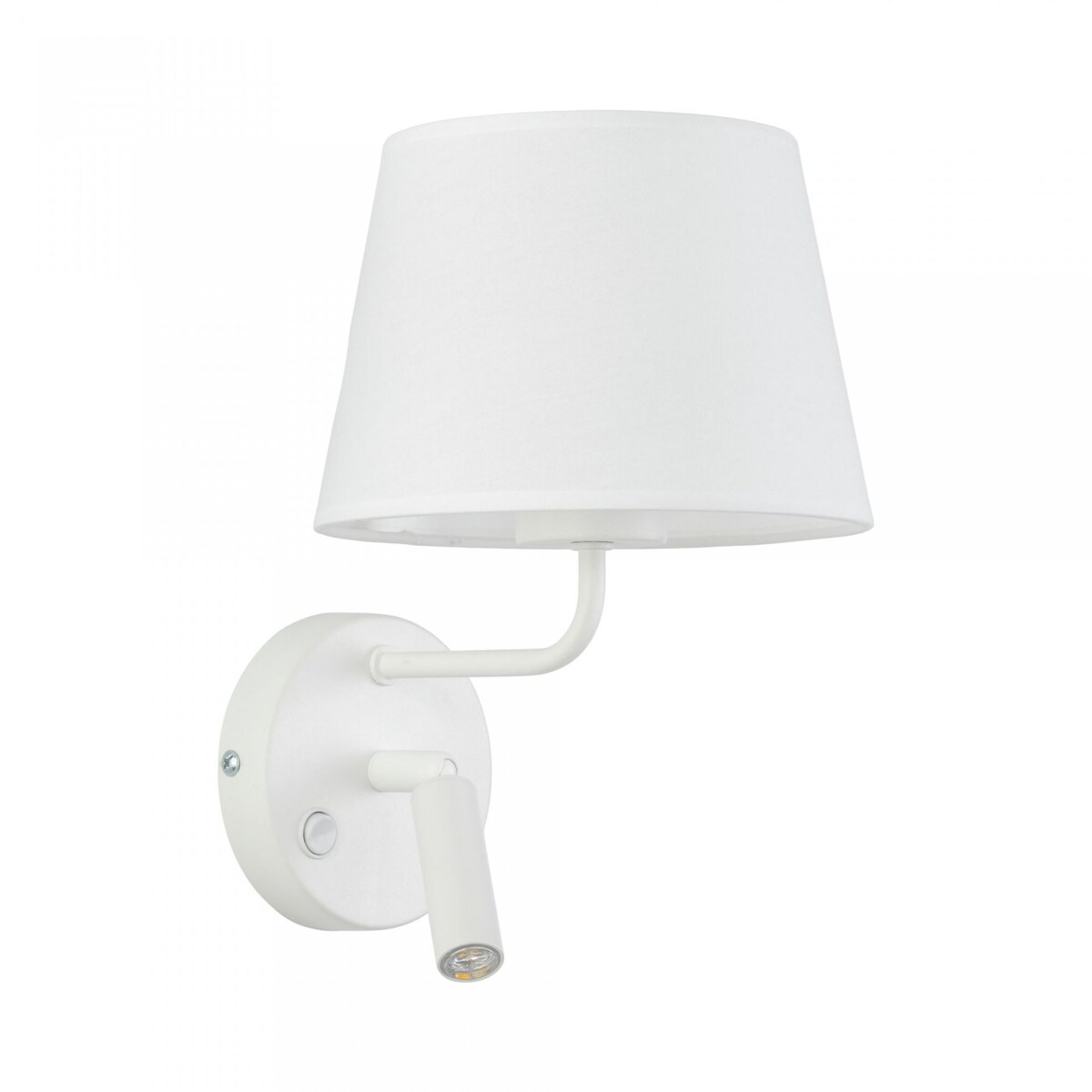 Kinkiet ścienny z reflektorkiem i włącznikiem MAJA WHITE 11393 TK Lighting biały E27 + G9